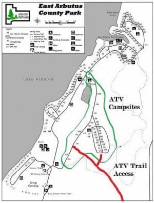 Black River Falls ATV Trails Wisconsin - East Arbutus County Park 300x396