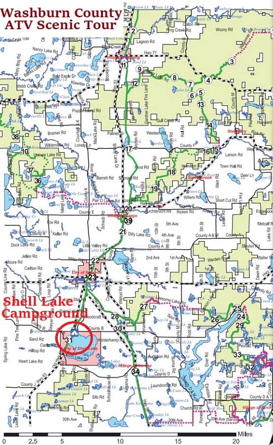 Wisconsin ATV Campgrounds on the Washburn County ATV Scenic Tour